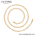 44977 Xuping 18k collar de cadena de estilo clásico simple chapado en oro